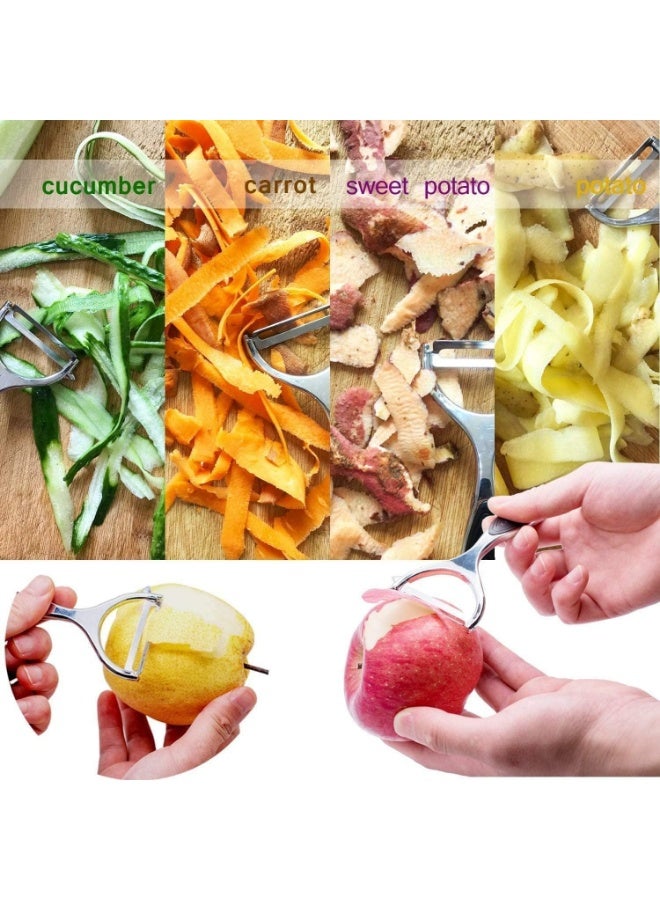 general Shape Vegetable and Fruit Peeler with Rotary Blade and Potato Eye Remover - Image 3